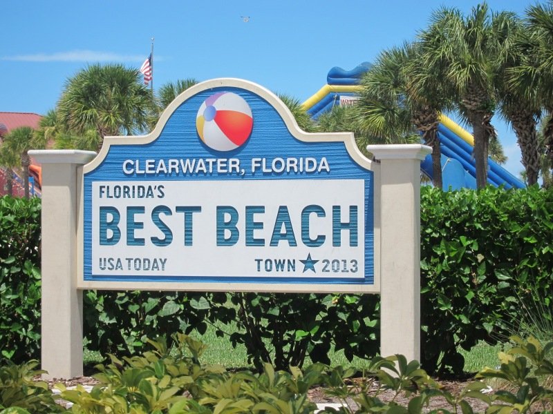 Clearwater Best Beach sign image
