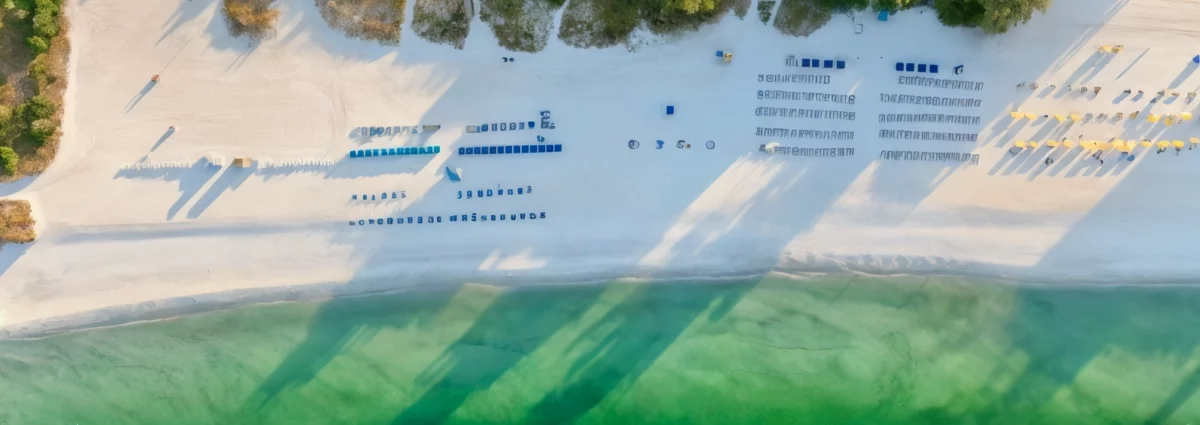 Aerial View of St. Petersburg fl beach