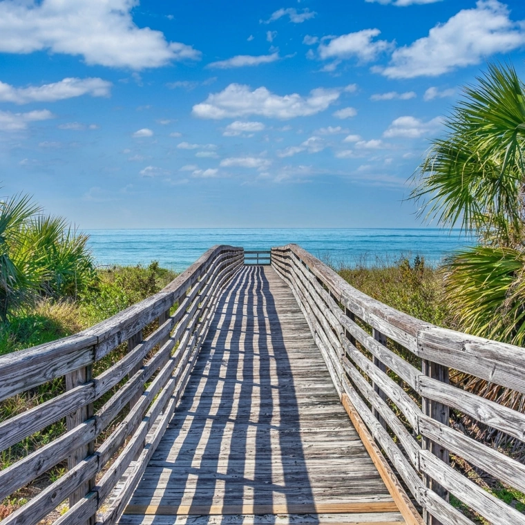 Wooden Boardwalk in Palm Harbor
